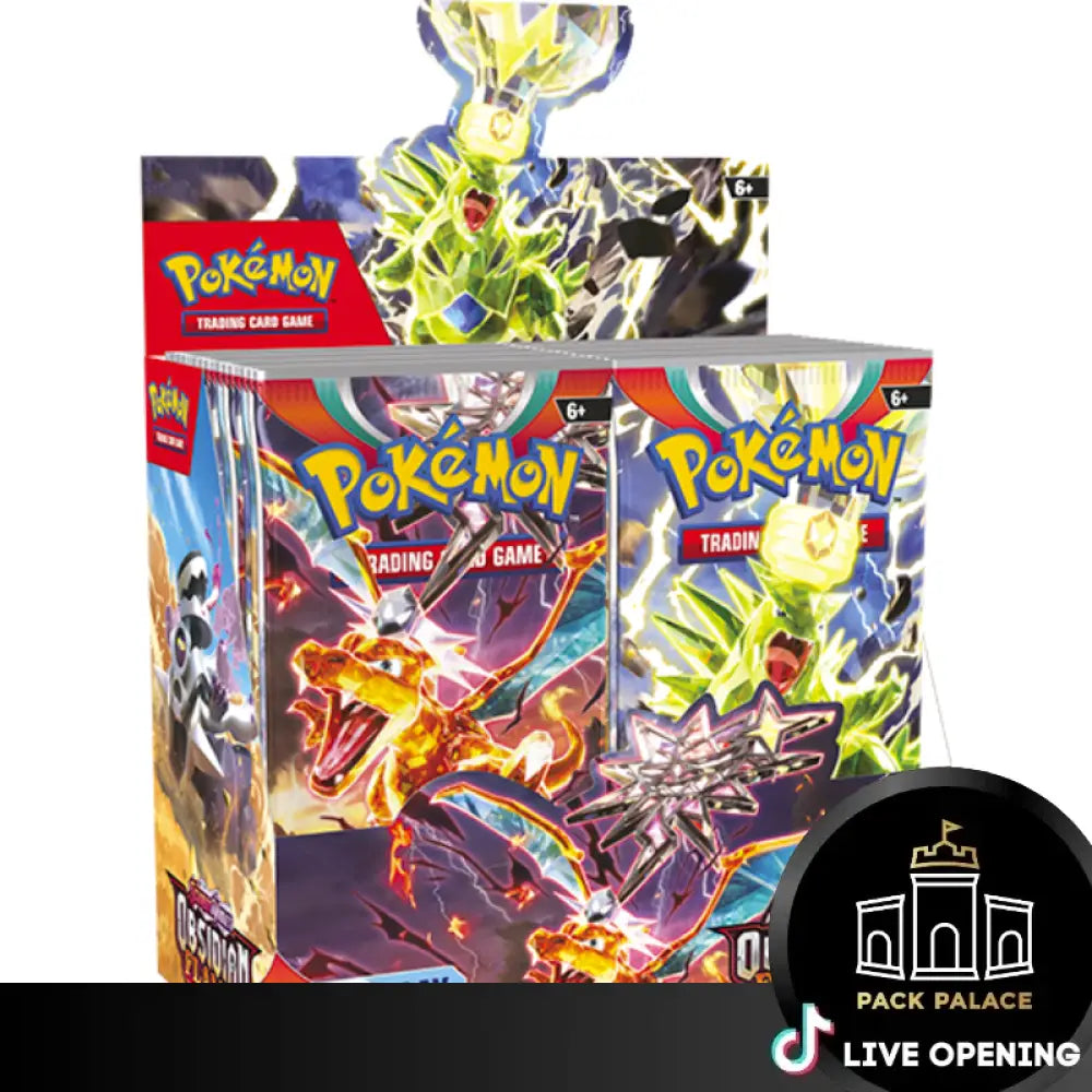 Pokemon Scarlet & Violet Obsidian Flames Sv3 Cards Live Opening @Packpalace Booster Box Card Games