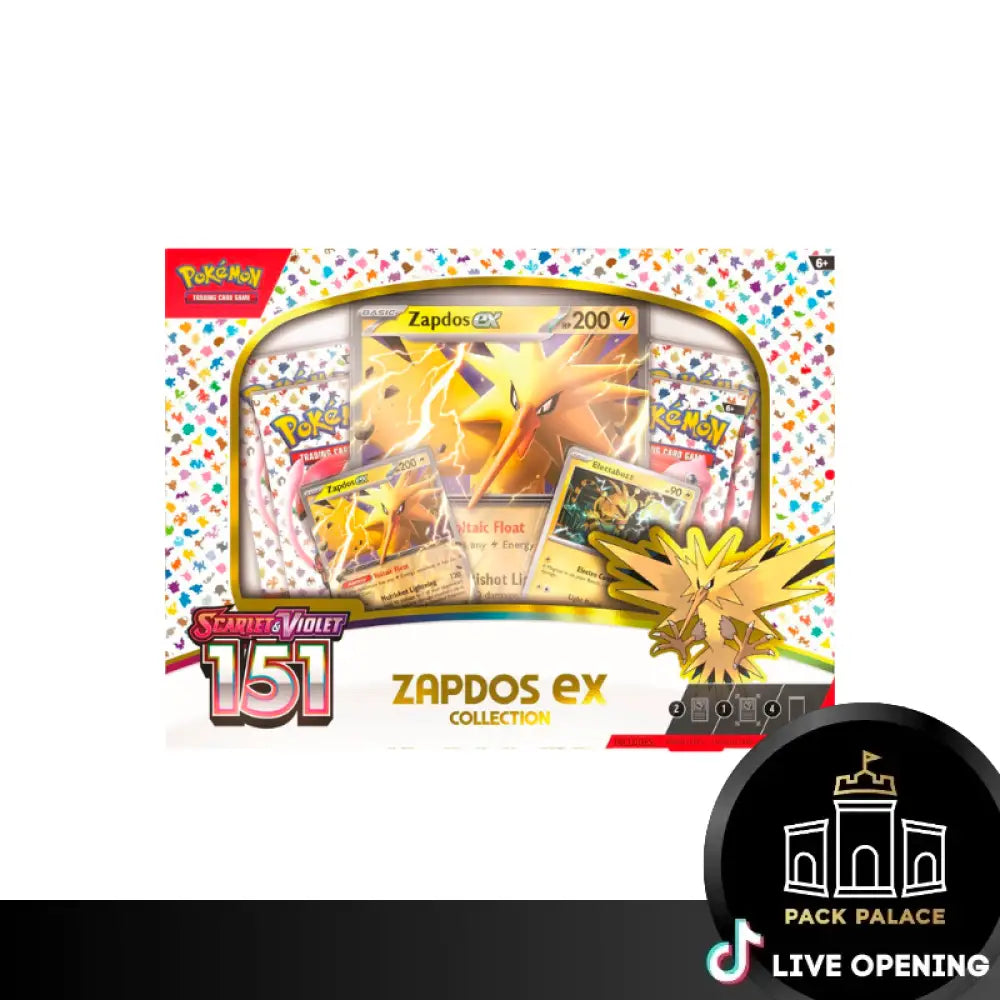 Scarlet And Violet 3.5 151 English Cards Live Opening @Packpalace Zapdos Ex Box Card Games