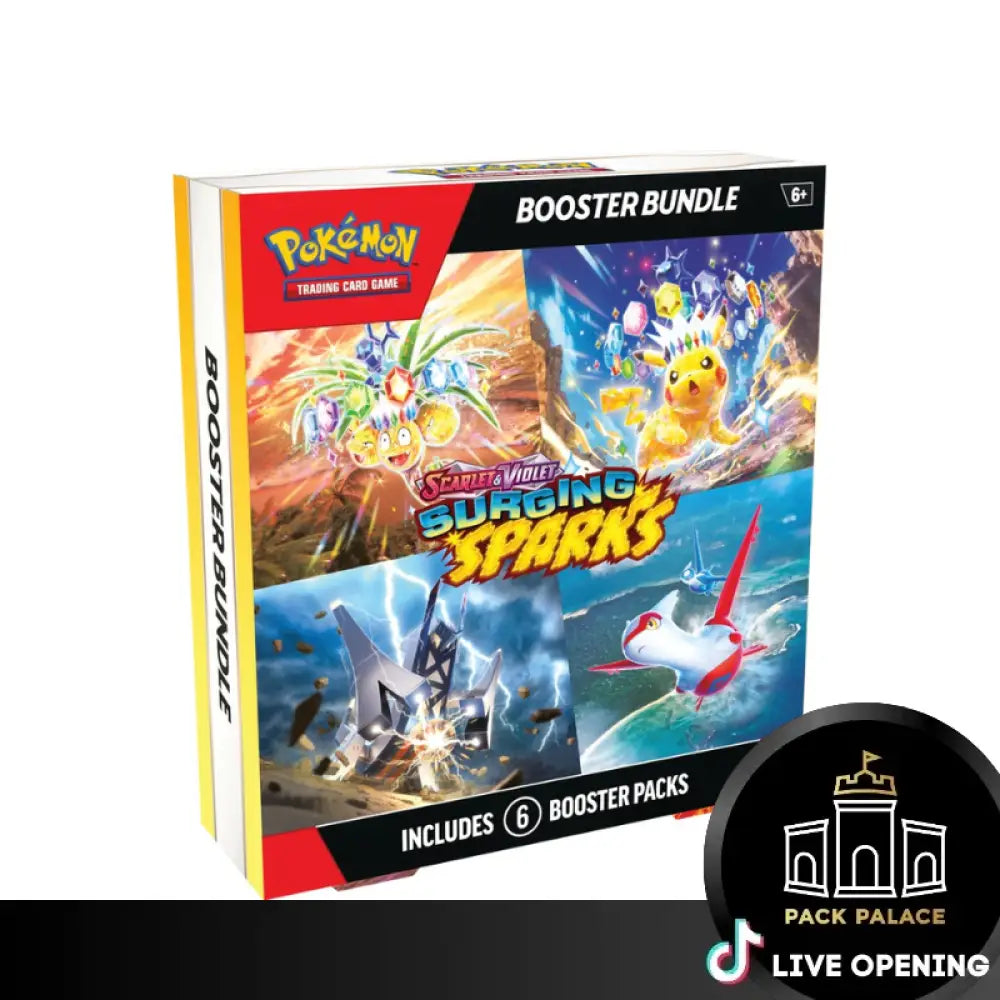 Pokemon English SV08 Surging Sparks CARDS LIVE OPENING Booster Bundle Card Games