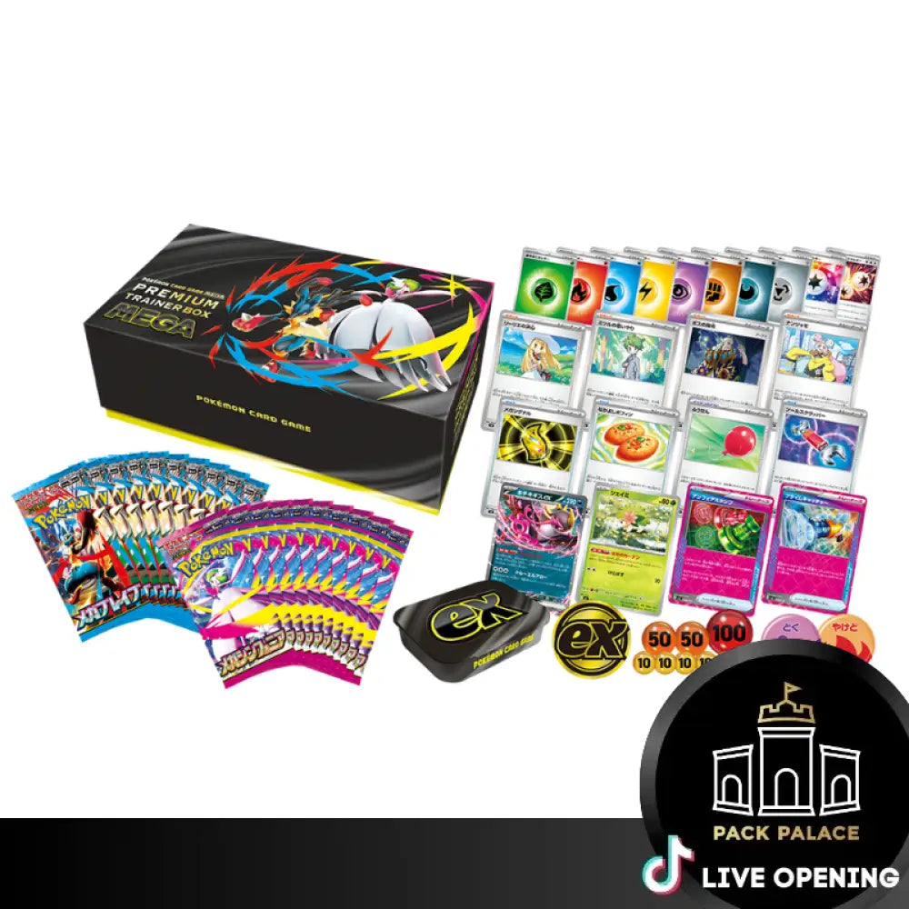 Pokemon Japanese M1L Mega Brave and M1S Mega Symphonia Booster Box CARDS LIVE OPENING MEGA Premium Trainer Box Card