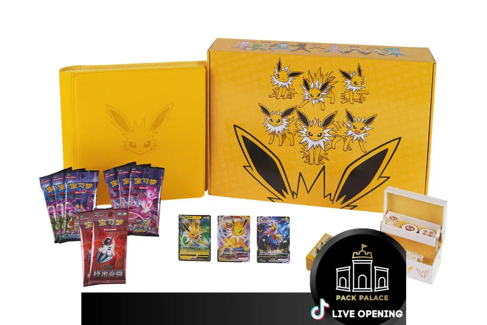 Pokemon Simplified Chinese 2024 Eevee Gx Gift Box - Jolteon/Vaporeon/Flareon Jolteon Card Games