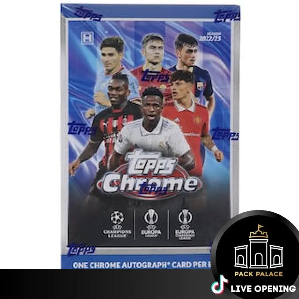 2022/23 Topps Chrome Uefa Club Competitions Soccer Cards Live Opening @Packpalace Card Games