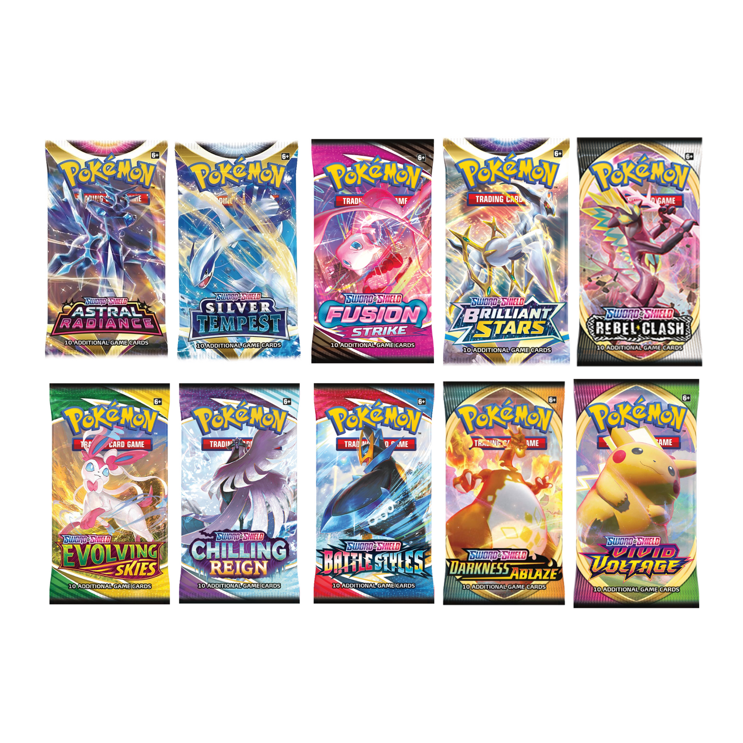 Pokemon Booster Pack Bundle 10 Assorted Packs CARDS LIVE OPENING @PackPalace