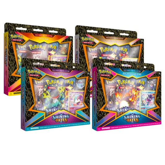 Pokemon Tcg: Shining Fates Mad Party Pin Collections Cards Live Opening @Pokeflightclub