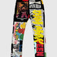 Aoki1Of1 Dimmak Pop Culture Patchwork Pants #866