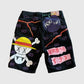 Aoki1Of1 One Piece Dragon Black Shorts #971