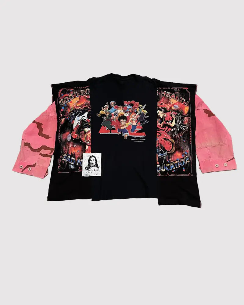 Aoki1Of1 X Dust Of Gods Anime Pink Camo Long Sleeve Shirt #808