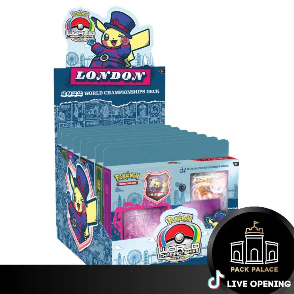 Pokemon 2022 World Championships Deck Cards Live Opening @Packpalace Display (8 Decks) Card Games