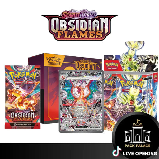 Pokemon Scarlet & Violet Obsidian Flames Sv3 Cards Live Opening @Packpalace Card Games