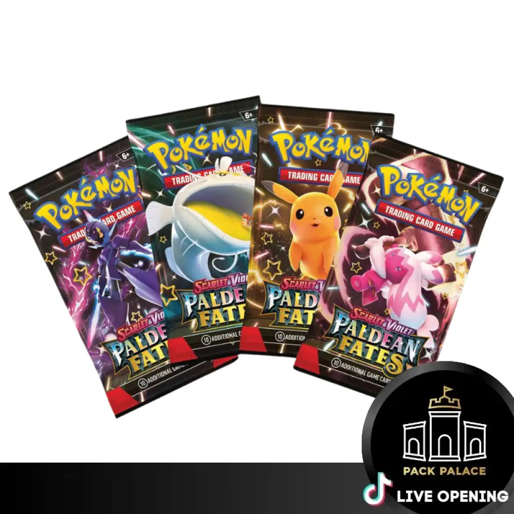 Pokemon En Sv4.5 Paldean Fates Cards Live Opening @Packpalace Booster Pack Card Games