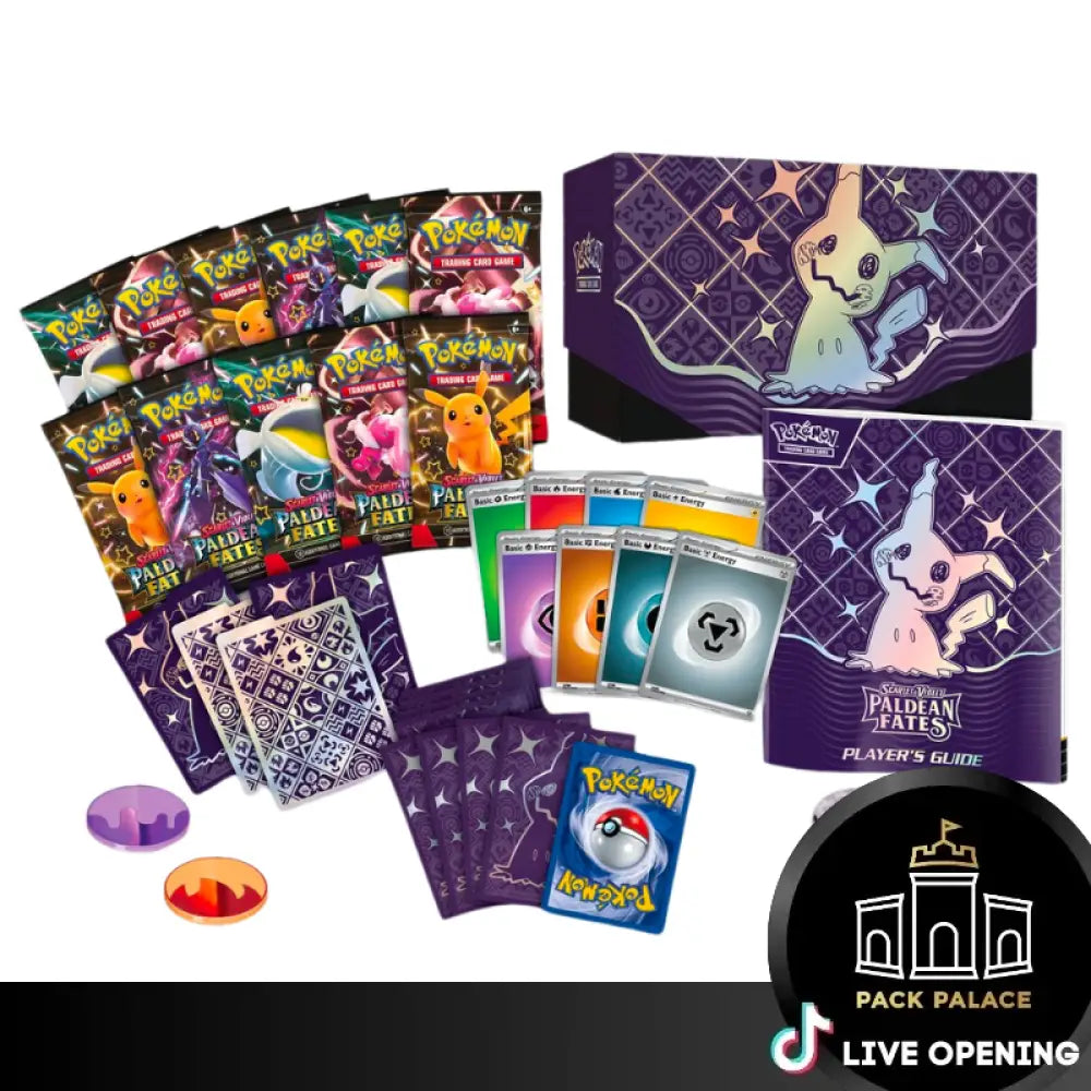 Pokemon Scarlet And Violet 4.5 Paldean Fates Cards Live Opening @Packpalace Elite Trainer Box Case