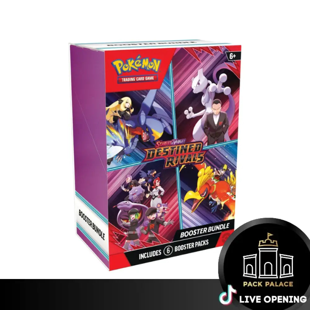 Pokemon English SV10 Destined Rivals Booster CARDS LIVE OPENING Booster Bundle Card Games