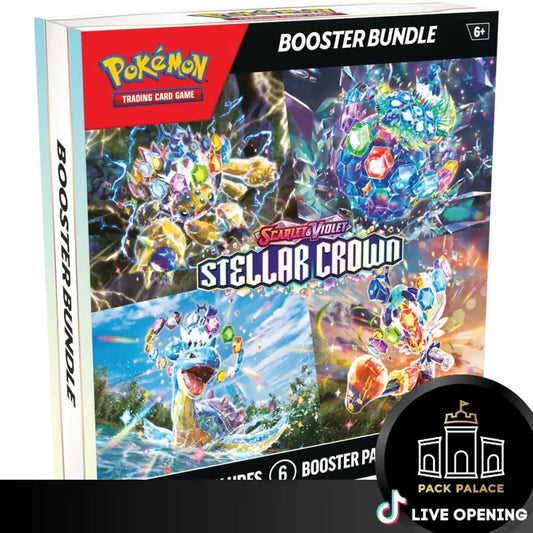 Pokemon English Sv7 Stellar Crown Cards Live Opening Booster Bundle Card Games